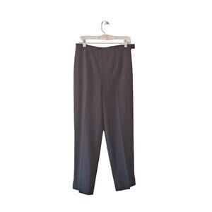 Margaret M Black Ankle Pants with Slits -| Size 8